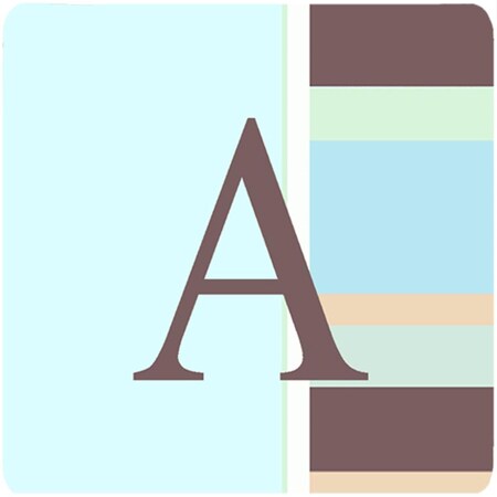 Carolines Treasures Monogram - Blue Stripes Foam Coasters Initial Letter A- Set of 4 CJ1003-AFC